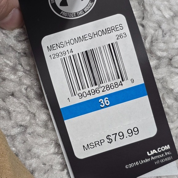 Under Armour Pants Men 36 Brown Loose Heat Gear Lightweight Unhemmed Office Golf - Picture 7 of 14